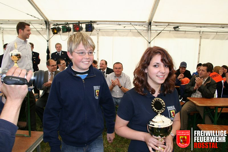 Bild 11 von 13 Die Jugendfeuerwehr Ro&szlig;tal freut sich &uuml;ber den 2. Platz