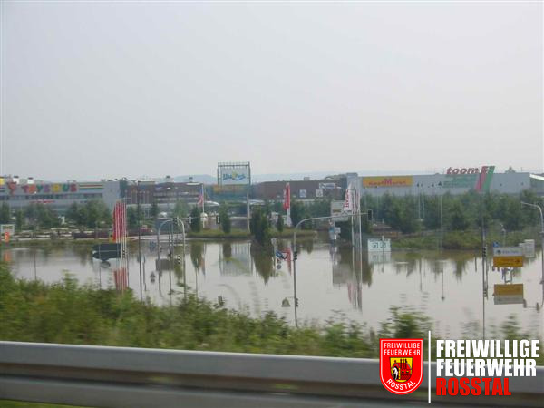 Bild 6 von 11 Das einzige Hochwasser, dass die Helfer zu sehen bekommen haben.(c) FF Cadolzburg