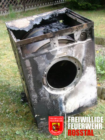 Bild 1 von 2 Der ausgebrannte Trockner.