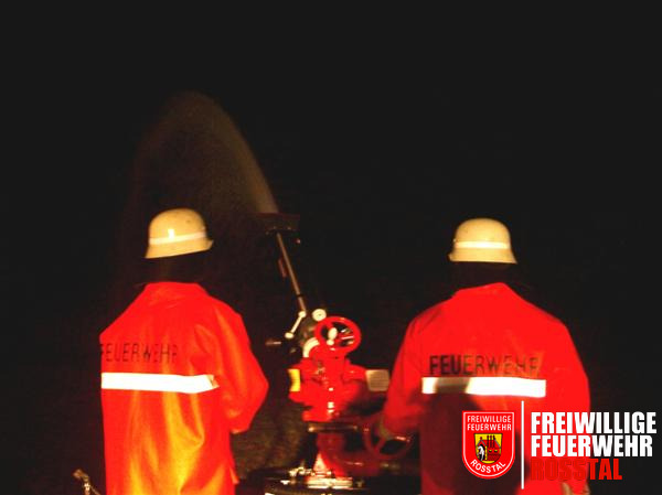 Bild 8 von 10 Der Schaum-/Wasserwerfer der FF Heilsbronn im Einsatz.