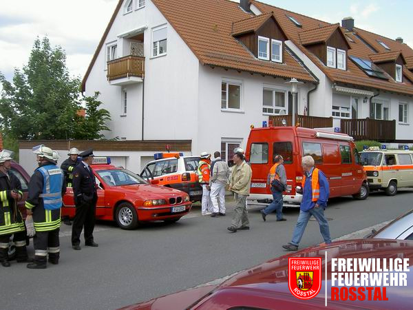 Bild 17 von 18 Fahrzeuge von links nach rechts: ELW der FF Ro&szlig;tal, ELW des OrgL, UG&Ouml;EL des Landkreises und UG San EL