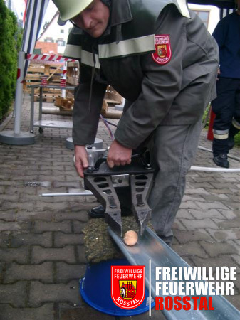Bild 5 von 10 Als n&auml;chstes wird das Ei in einer Rinne abgelegt ...