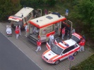 Die BRK Bereitschaft Roßtal mit ihrem Krankenwage...
  